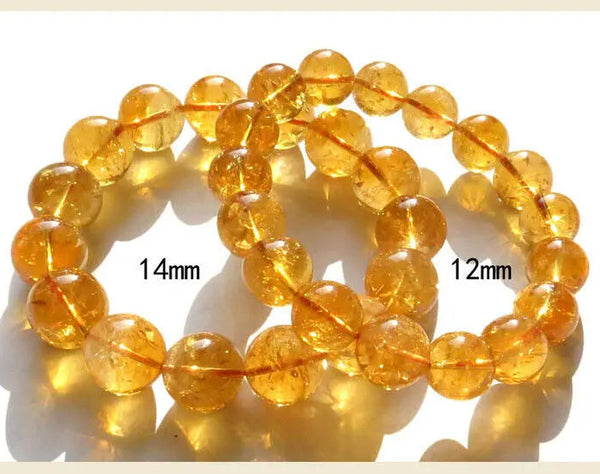 Yellow Citrine Bead Bracelet-ToShay.org