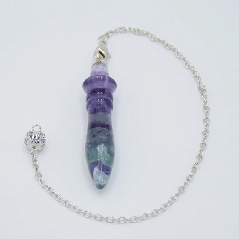 Purple Fluorite Dowsing Pendulum-ToShay.org