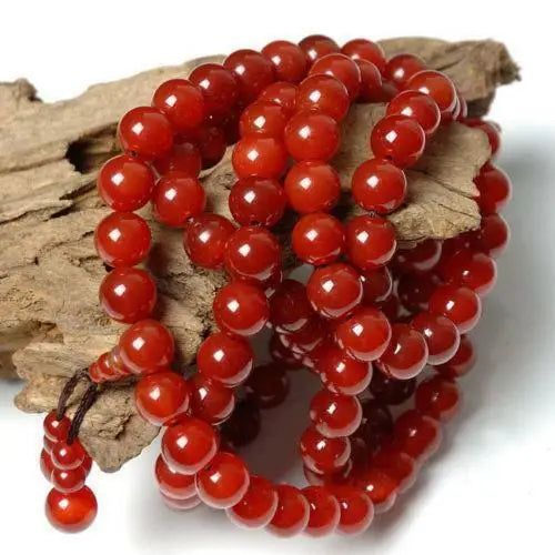 Red Agate Bead Mala-ToShay.org