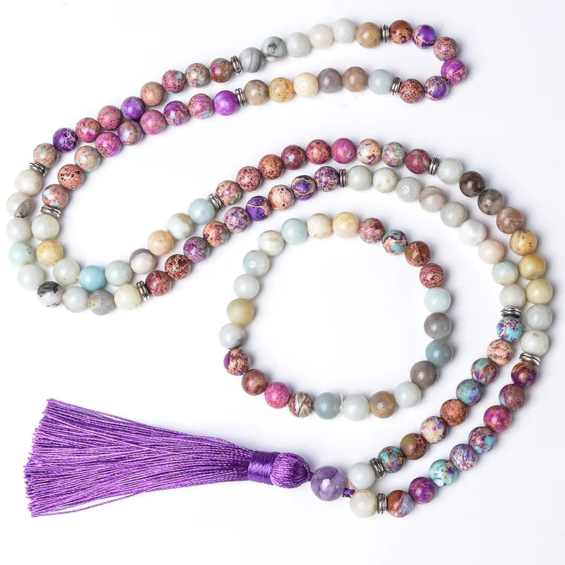 Purple Emperor Jasper Mala-ToShay.org