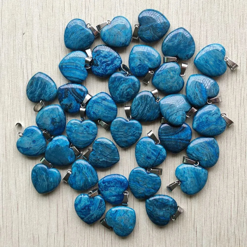 Mixed Crystal Heart Pendants-ToShay.org