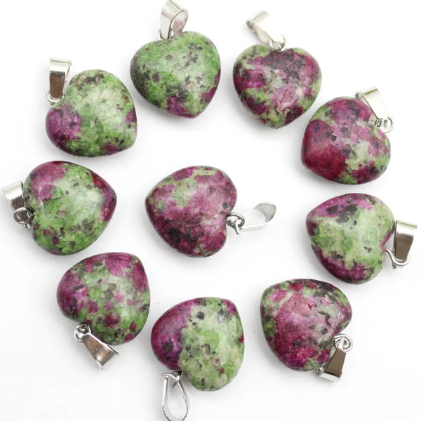 Mixed Crystal Heart Pendants-ToShay.org