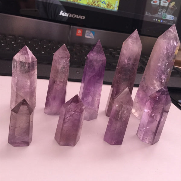 Purple Amethyst Crystal Wand-ToShay.org