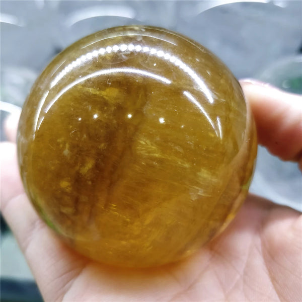 Yellow Fluorite Crystal Ball-ToShay.org