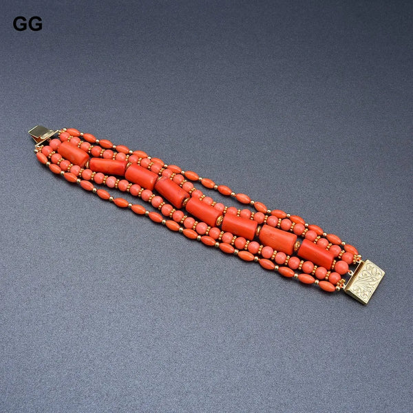Orange Coral Bracelet-ToShay.org