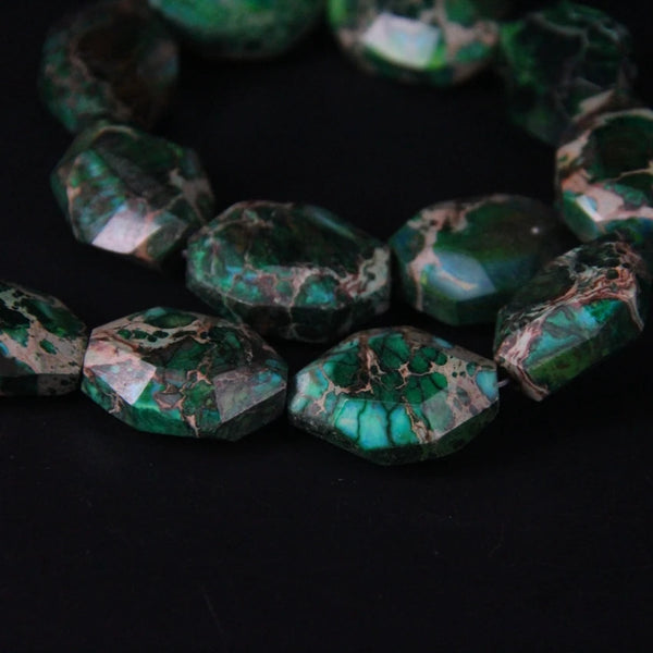 Green Emperor Slab Beads-ToShay.org