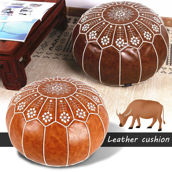 Embroided Ottoman Footstool-ToShay.org
