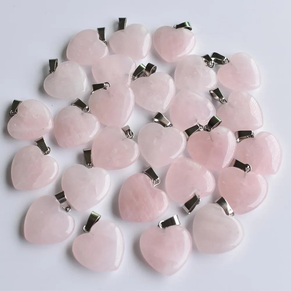 Mixed Crystal Heart Pendants-ToShay.org
