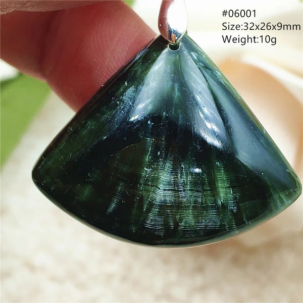 Green Seraphinite Pendant-ToShay.org