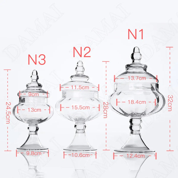 Clear Glass Candy Jar-ToShay.org