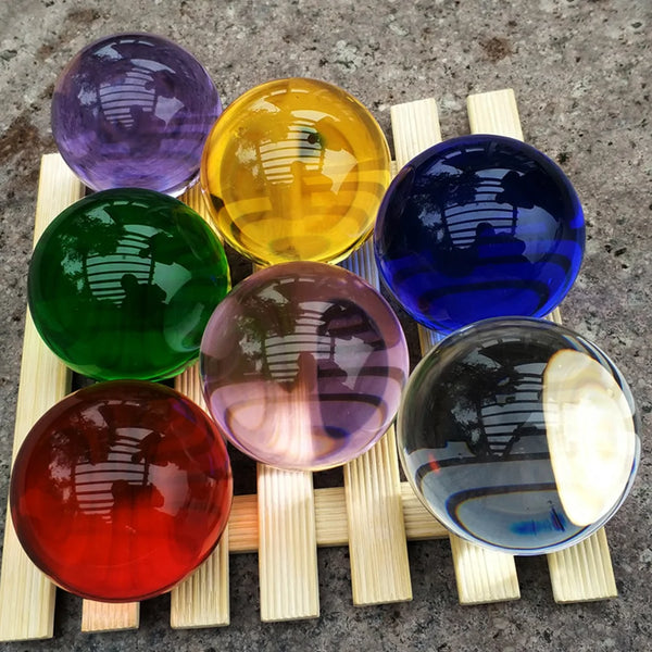 Clear Coloured Crystal Balls-ToShay.org