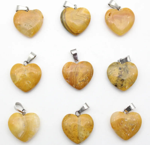 Mixed Crystal Heart Pendants-ToShay.org