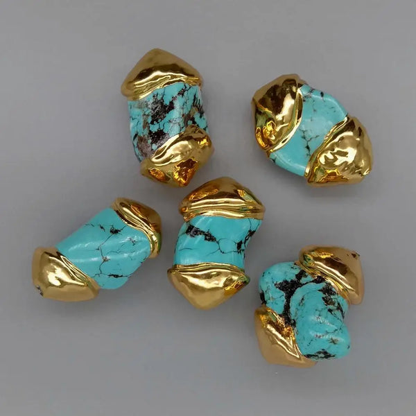Blue Turquoise Nugget Beads-ToShay.org