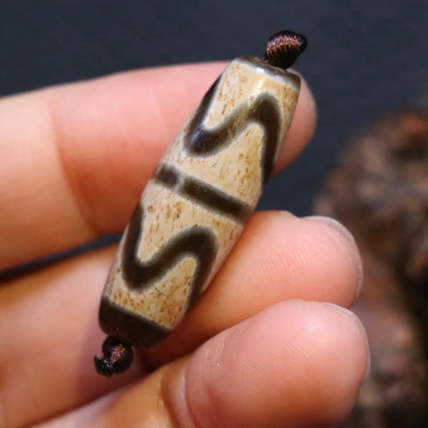 Tibetan Agate Dzi Bead-ToShay.org