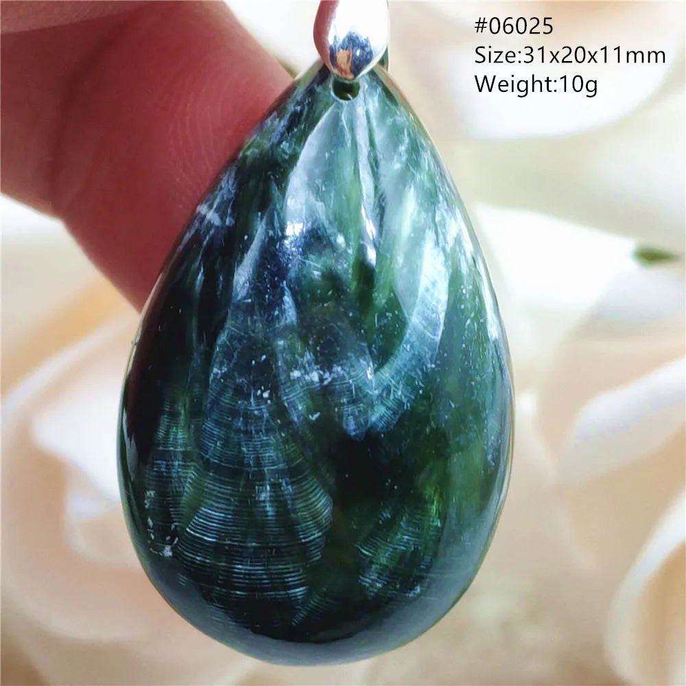 Green Seraphinite Pendant-ToShay.org