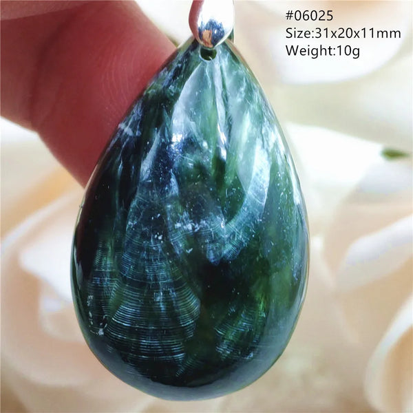 Green Seraphinite Pendant-ToShay.org