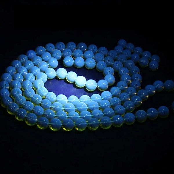 Blue Amber Mala Beads-ToShay.org