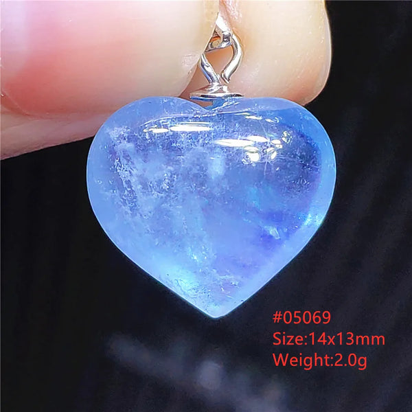 Blue Aquamarine Crystal Pendant-ToShay.org