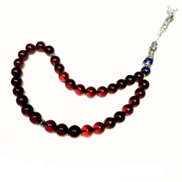 Red Amber Prayer Beads-ToShay.org