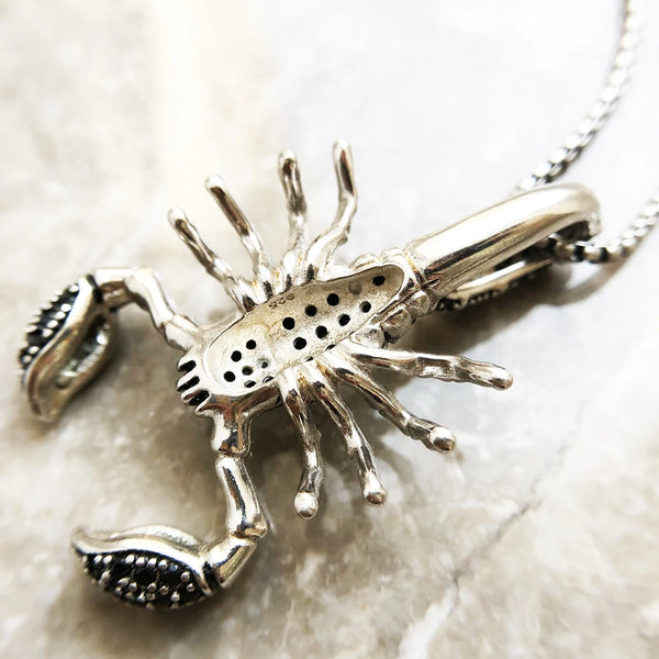 Silver Scorpion Necklace-ToShay.org