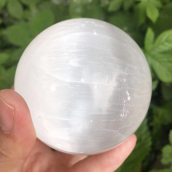 White Selenite Opal Ball-ToShay.org