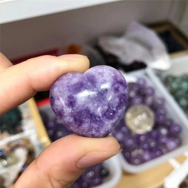 Purple Lepidolite Heart-ToShay.org