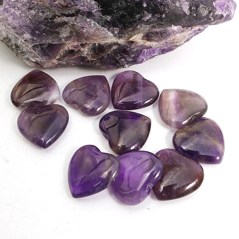 Purple Amethyst Hearts-ToShay.org