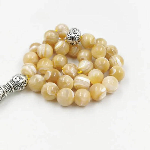 Yellow Shell Prayer Beads-ToShay.org