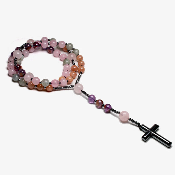 Pink Rose Quartz Rosary-ToShay.org