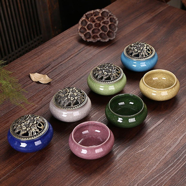 Ice Crack Ceramic Incense Burners-ToShay.org