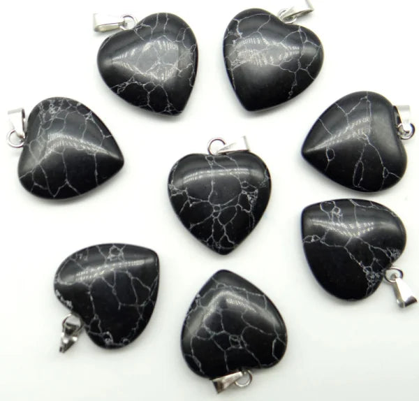 Mixed Crystal Heart Pendants-ToShay.org