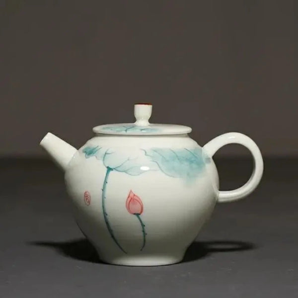 White Glazed Porcelain Teapot-ToShay.org