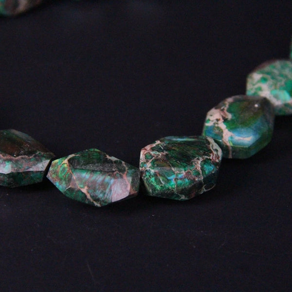Green Emperor Slab Beads-ToShay.org