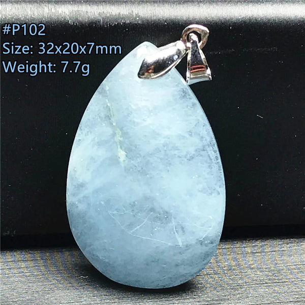 Blue Aquamarine Pendant-ToShay.org