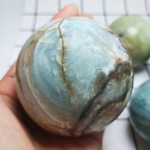 Blue Amazonite Jasper Ball-ToShay.org