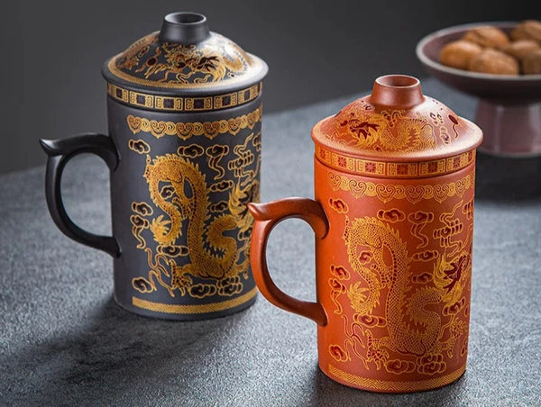 Dragon Clay Tea Cup-ToShay.org