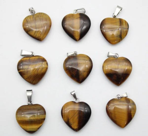 Mixed Crystal Heart Pendants-ToShay.org