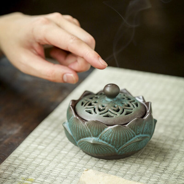 Lotus Ceramic Incense Burner-ToShay.org