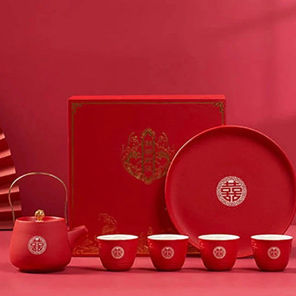 Red Ceramic Tea Sets-ToShay.org