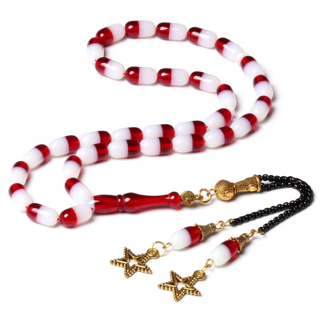 Red White Prayer Beads-ToShay.org