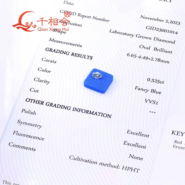 Blue Faceted Diamond-ToShay.org