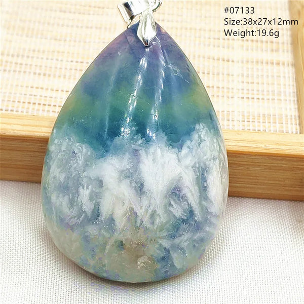 Green Blue Fluorite Pendant-ToShay.org