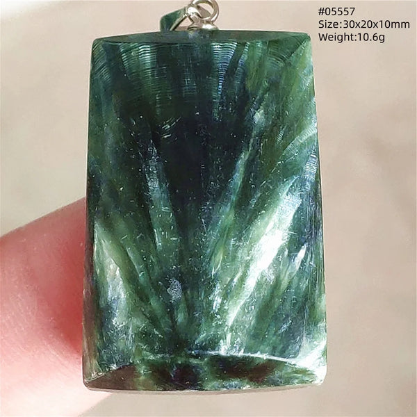 Green Seraphinite Pendant-ToShay.org