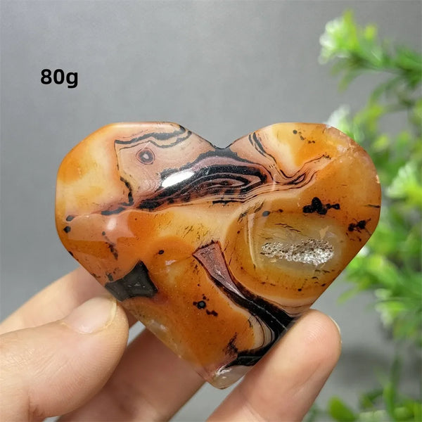 Red Striped Agate Heart-ToShay.org