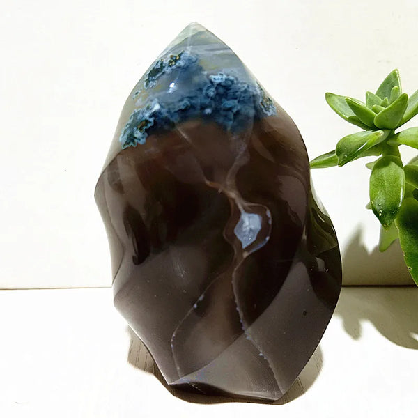 Green Moss Agate Flame-ToShay.org