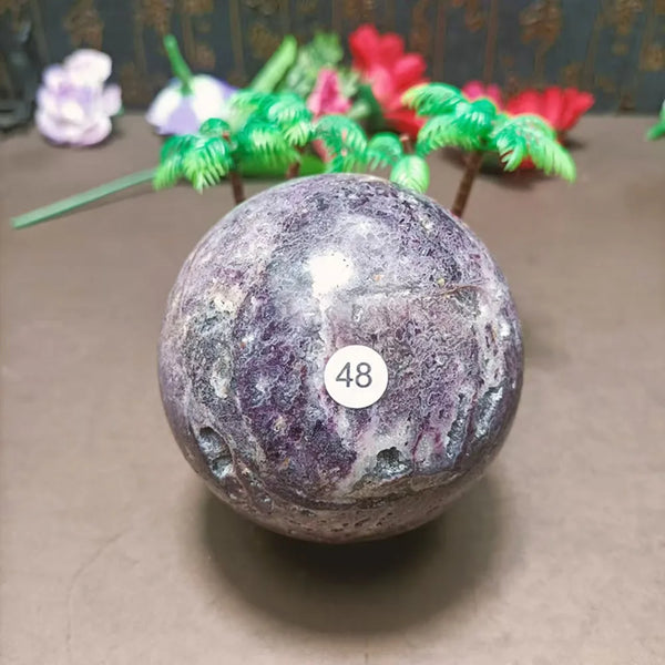 Purple Sphalerite Geode Ball-ToShay.org
