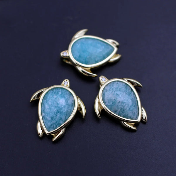 Mixed Crystal Turtle Charms-ToShay.org