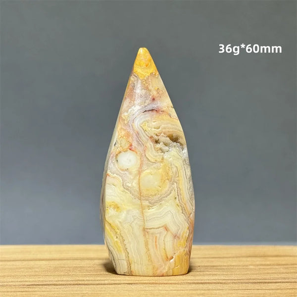 Yellow Crazy Agate Torch-ToShay.org