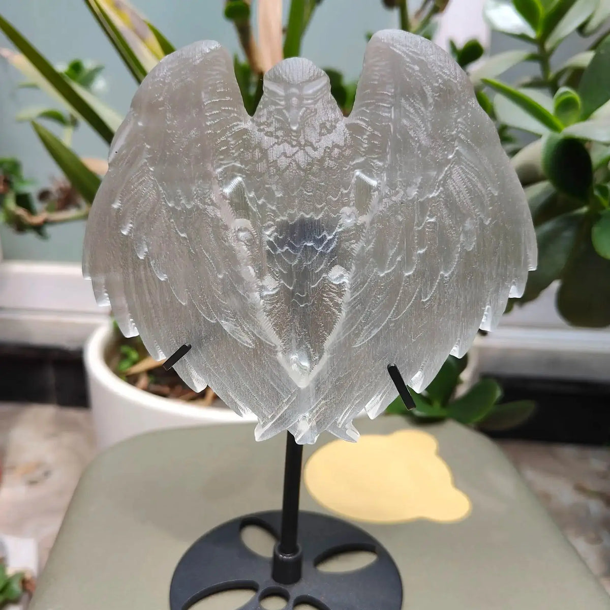 White Selenite Eagle-ToShay.org