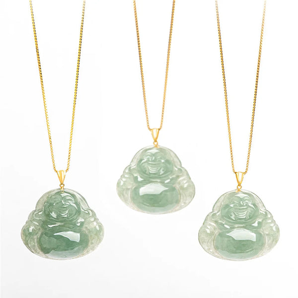 Green Jadeite Buddha Pendant-ToShay.org
